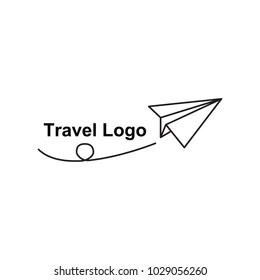 travel logo paper plane