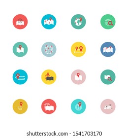 Travel logo. Pin logo. Location on map logo concept. Travel icon. Trip, Holiday logo. Location icon. Map location icon. Holiday icon. Universal creative premium sign symbol vector template