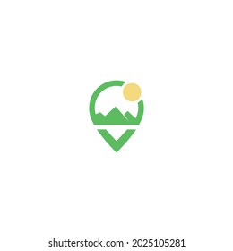 Travel logo. Pin logo. Location on map vector logo. Travel icon. Trip logo. Location icon. Map location icon. Holiday icon.