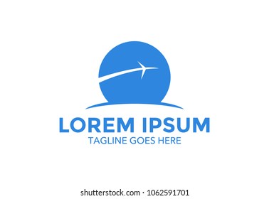 travel logo. plane. icon. vector illustration. minimalist