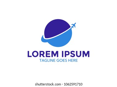 travel logo. plane. icon. vector illustration. minimalist