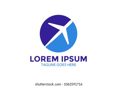 travel logo. plane. icon. vector illustration. minimalist