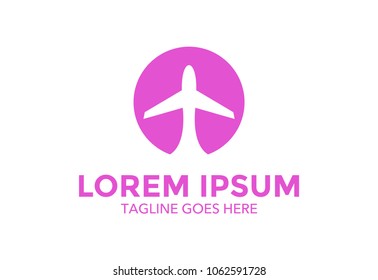 travel logo. plane. icon. vector illustration. minimalist