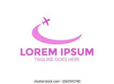 travel logo. plane. icon. vector illustration. minimalist