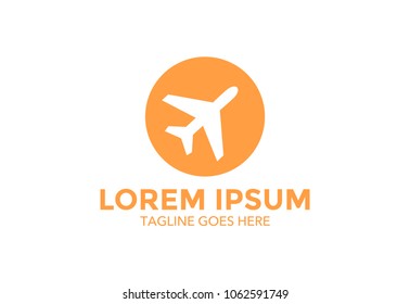 travel logo. plane. icon. vector illustration. minimalist
