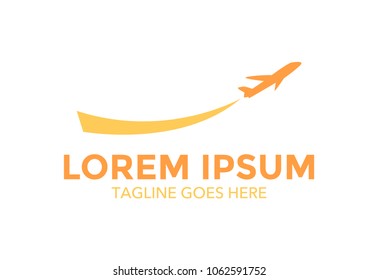 travel logo. plane. icon. vector illustration. minimalist