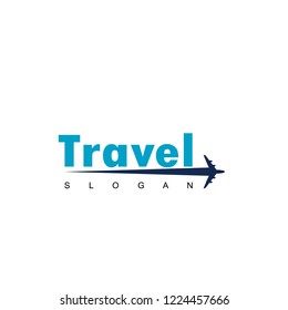 Travel Logo With Plane Symbol