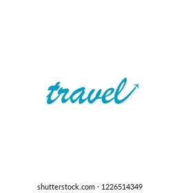 Travel Logo With Plane Symbol