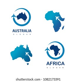 Travel Logo Set, Plane Icon Design