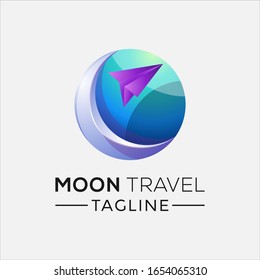 Travel logo template with colorfull style