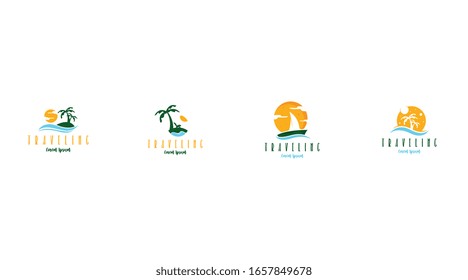 Conceptos de plantilla de logotipo de viaje vectores