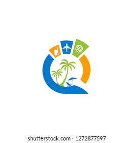 Travel logo template design