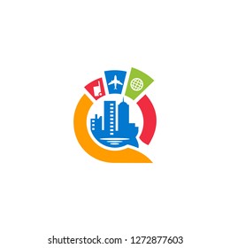 Travel logo template design