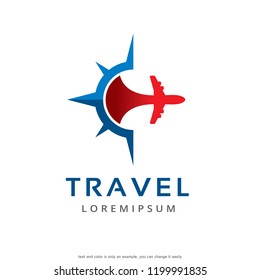 Travel Logo Template Design Vector, Emblem, Concept Design, Creative Symbol, Icon