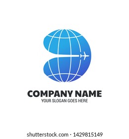 Travel Logo Template, holidays, tourism, and business trip company logo design