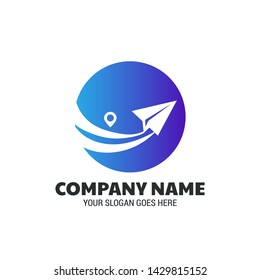 Travel Logo Template, holidays, tourism, and business trip company logo design