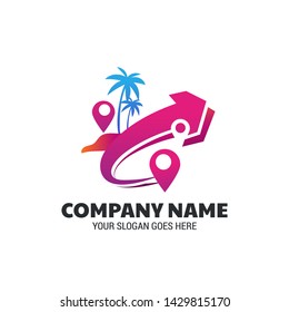 Travel Logo Template, holidays, tourism, and business trip company logo design