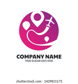Travel Logo Template, holidays, tourism, and business trip company logo design