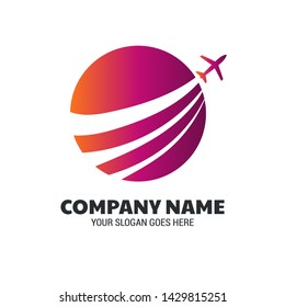 Travel Logo Template, holidays, tourism, and business trip company logo design