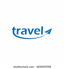 Travel logo template. Paper plane vector logo template.
