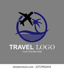  Travel logo. Travel time. Vector illustration.