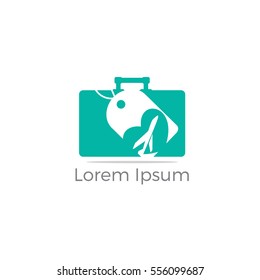 Travel logo, tourism and business bag to go for tour. bag vector,