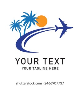 Travel logo, transport, tourism logo, corporate, illustration, company, plane cargo, airline, flight, transportation