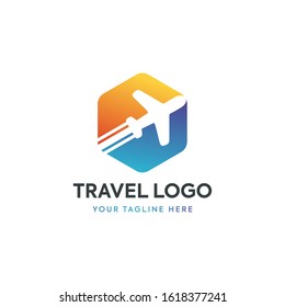 Travel logo, vector design template.