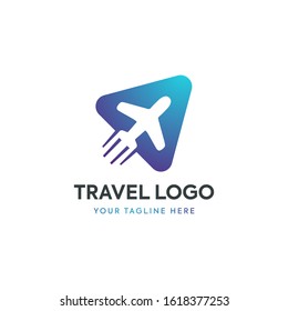 Travel logo, vector design template.