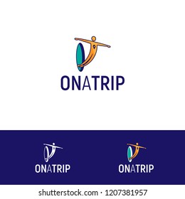 Travel logo vector, go on a trip