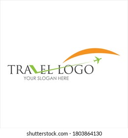 Plantilla de diseño de iconos vectoriales del logotipo de viaje