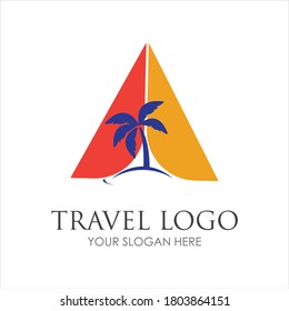 Plantilla de diseño de iconos vectoriales del logotipo de viaje