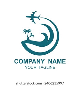 Travel Logo vector icon illustration design. logo suitable for business, airline ticket agents and holidays