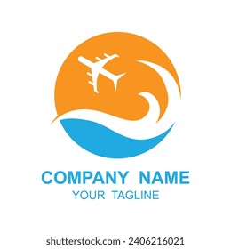 Travel Logo vector icon illustration design. logo suitable for business, airline ticket agents and holidays