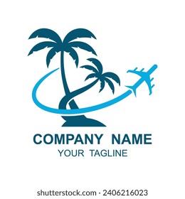 Travel Logo vector icon illustration design. logo suitable for business, airline ticket agents and holidays