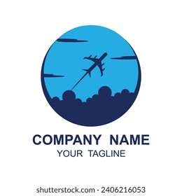 Travel Logo vector icon illustration design. logo suitable for business, airline ticket agents and holidays