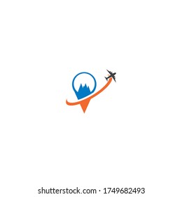 Travel logo vector icon template design