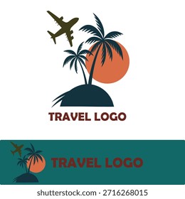 IMAGEN DE ILUSTRACIÓN VECTORIAL DE LOGOTIPO DE VIAJE 