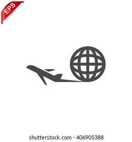 travel logo, vector plane logo, isolated tourism logo, modern airplane icon