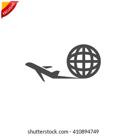 travel logo, vector plane logo, isolated tourism logo, modern airplane icon