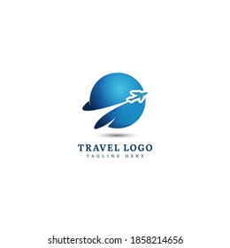 Travel logotype. Minimalist traveling logo concept, fit for adventure, vacation agency, tour business or traveling agent. Illustration vector logo.