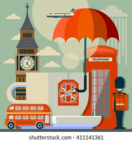  travel to London vector background