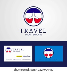 Travel Los Altos Creative Circle flag Logo and Business card design