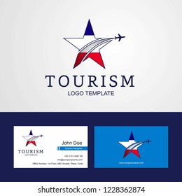 Travel Los Altos flag Creative Star Logo and Business card design