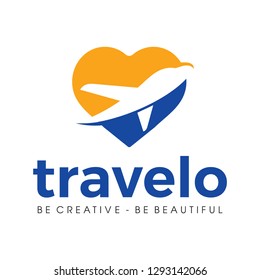 Travel Love Logo Vector