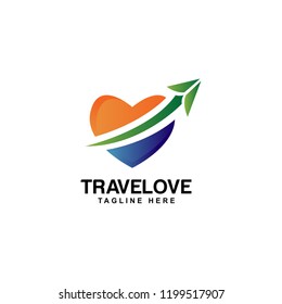 travel love modern logo template