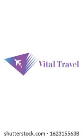 Travel Lovers Logo Air Plane Symbol
