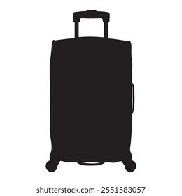 Travel Luggage Bag Silhouette Vector Illustration