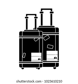 travel luggage flat icon