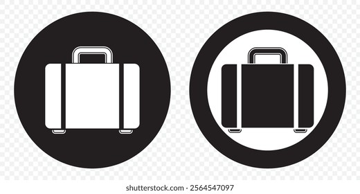 Travel luggage icon set. Baggage suitcase. Suitcase bag icon collection. EPS 10.